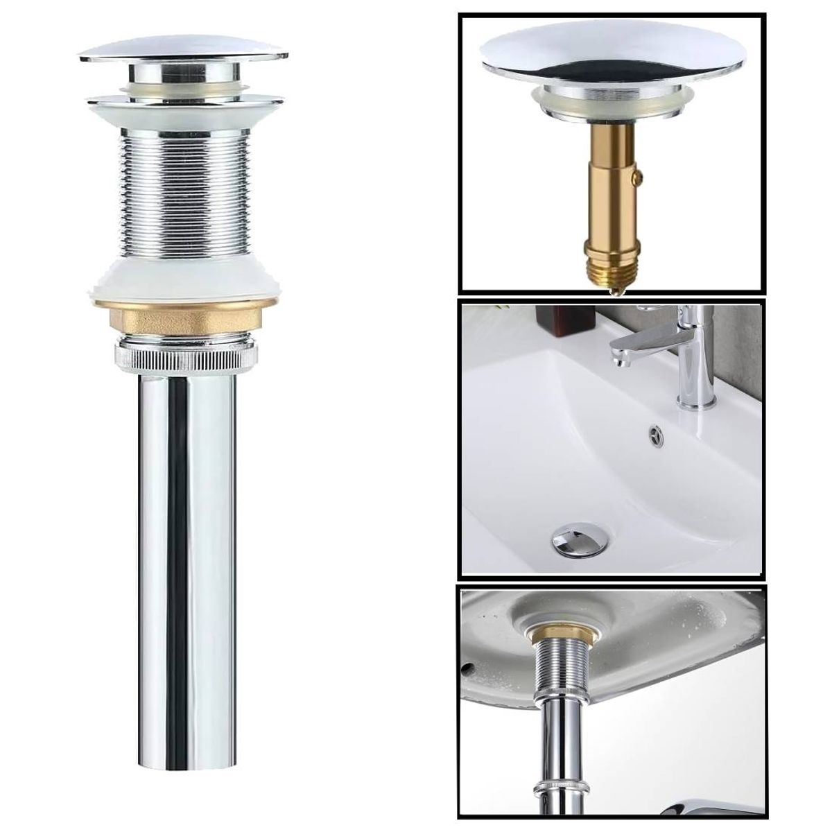 GENERICO - Desagüe De Push De Lujo Para Lavamanos -standar De 1 1/4