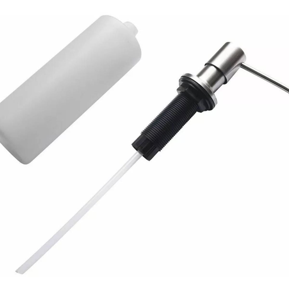 GENERICO - Dispensador Jabón 500ml Pico Acero Cuerpo Abs Cocina