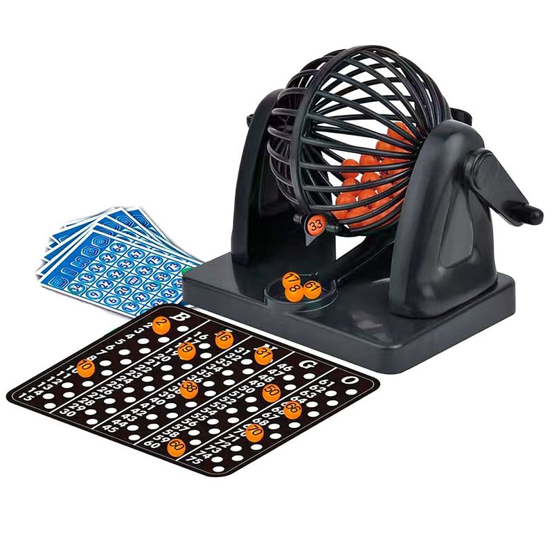 DAYOSHOP - Bingo Lotto Juego De Mesa + Balotera+ 75 Balotas + 10 Cartas