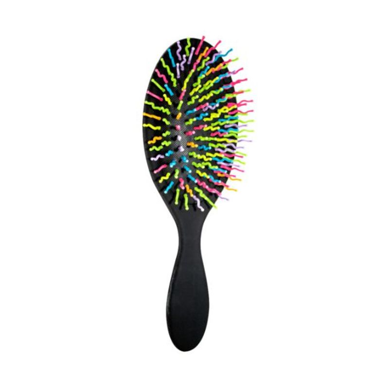GENERICO - Cepillo Cojín Mágico Arco Iris Para Cabello Color Negro Strong Brushes