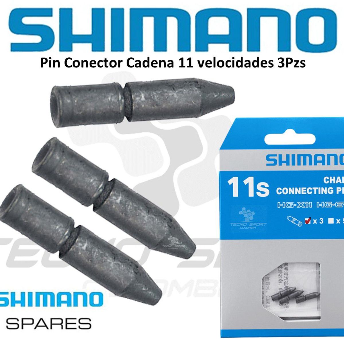 SHIMANO - Pin Conector Cadenilla Shimano 11 V Cadena Bicicleta 3 Pzs