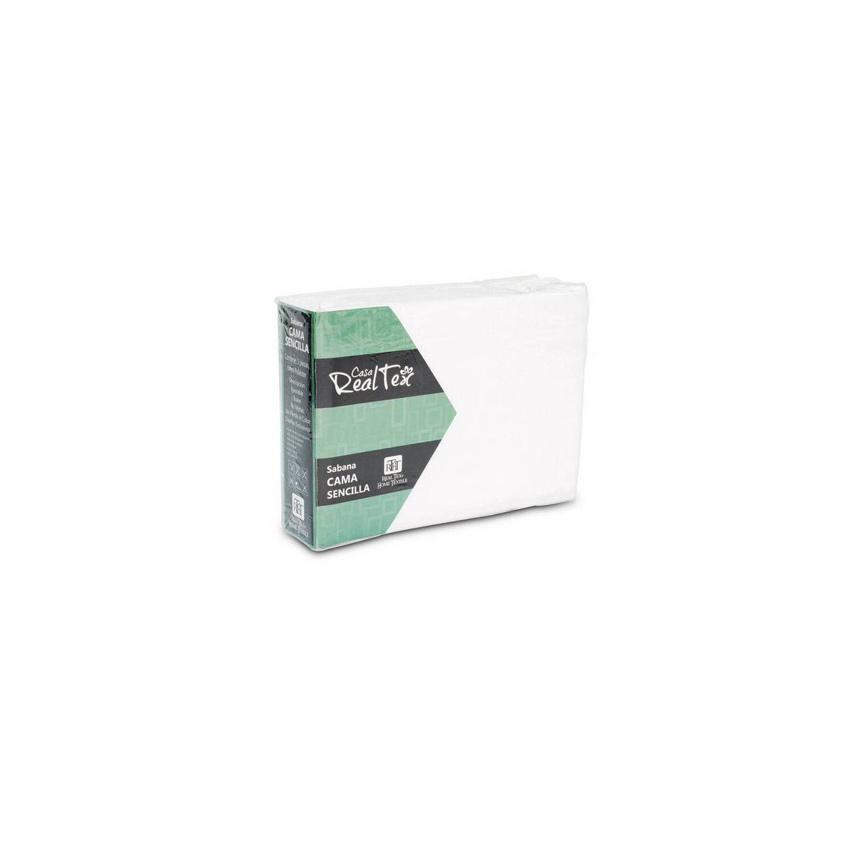 REALTEX - Juego de sabanas microfibra sencillo blanco