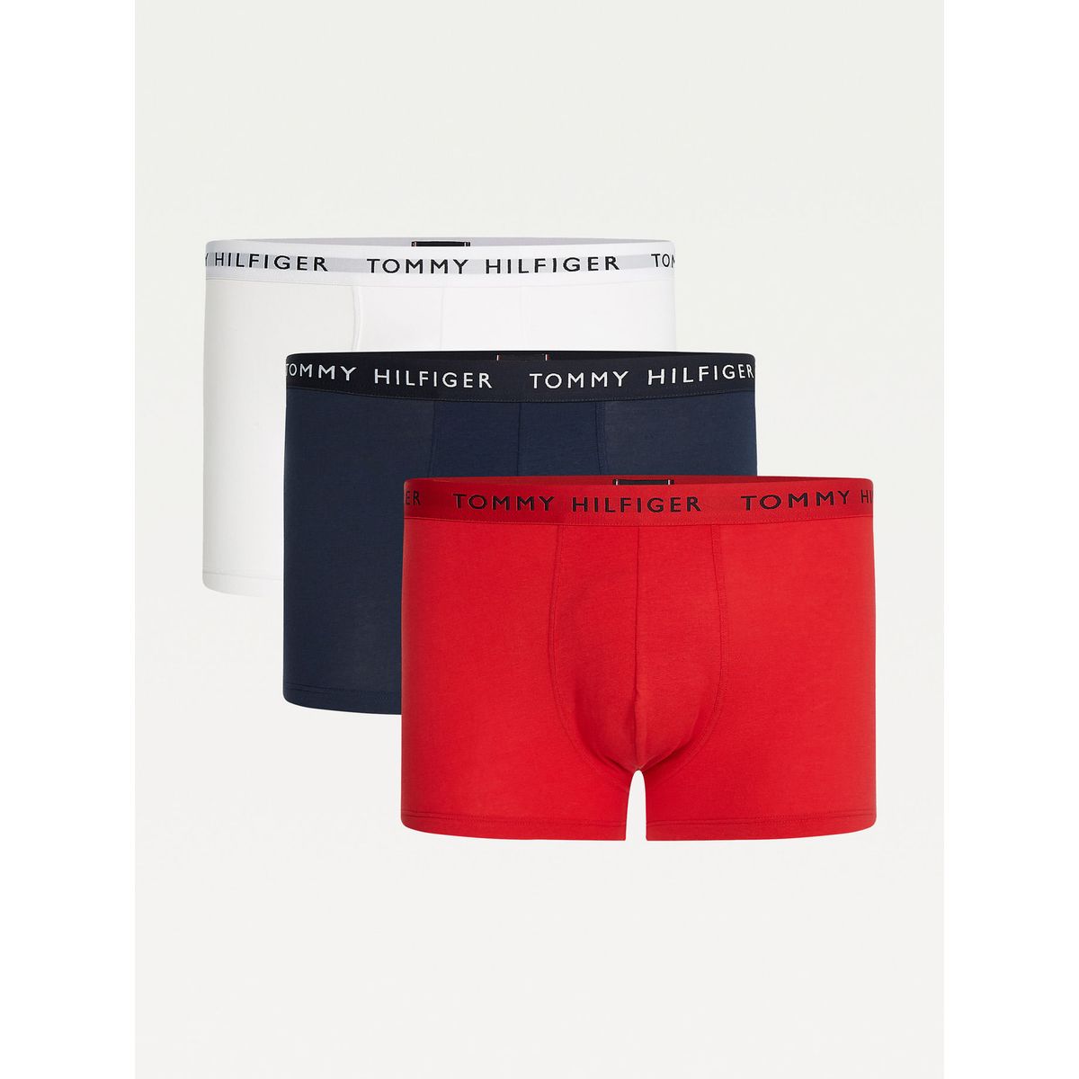 TOMMY HILFIGER - Pack De 3 Calzoncillos Trunk. Tommy Hilfiger Rojo
