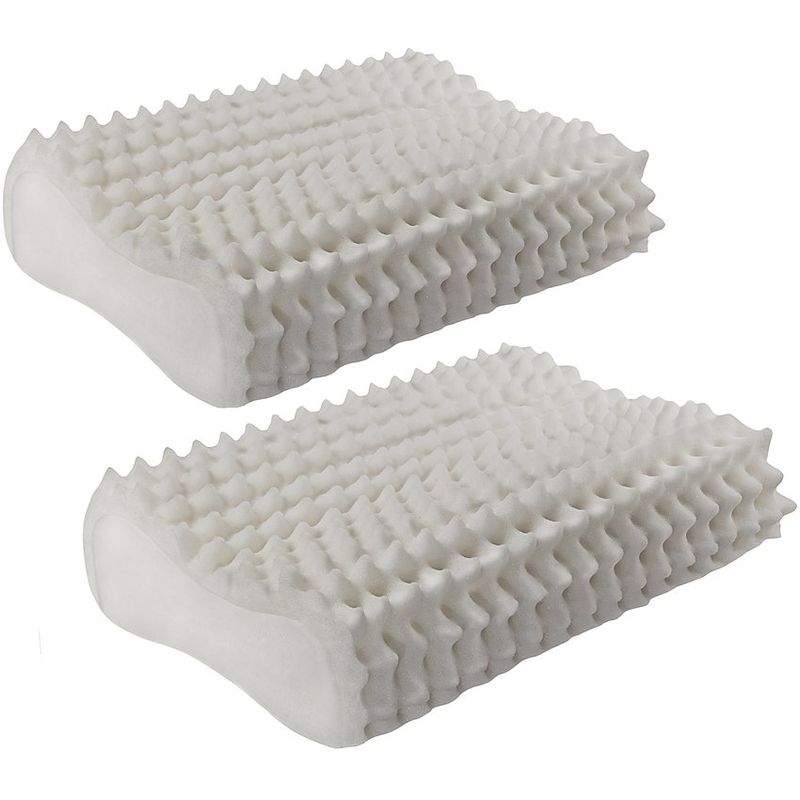 TECNOFOAM - Set x 2 Almohada Cervical Antiestres en Memory Viscoelastico