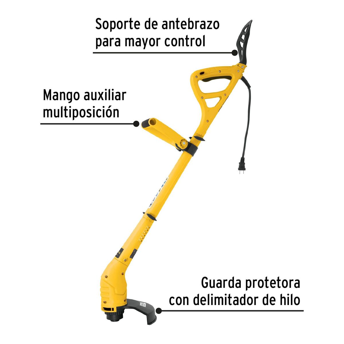 PRETUL - Desbrozadora eléctrica 300 W mango "D", 9" corte, Pretul
