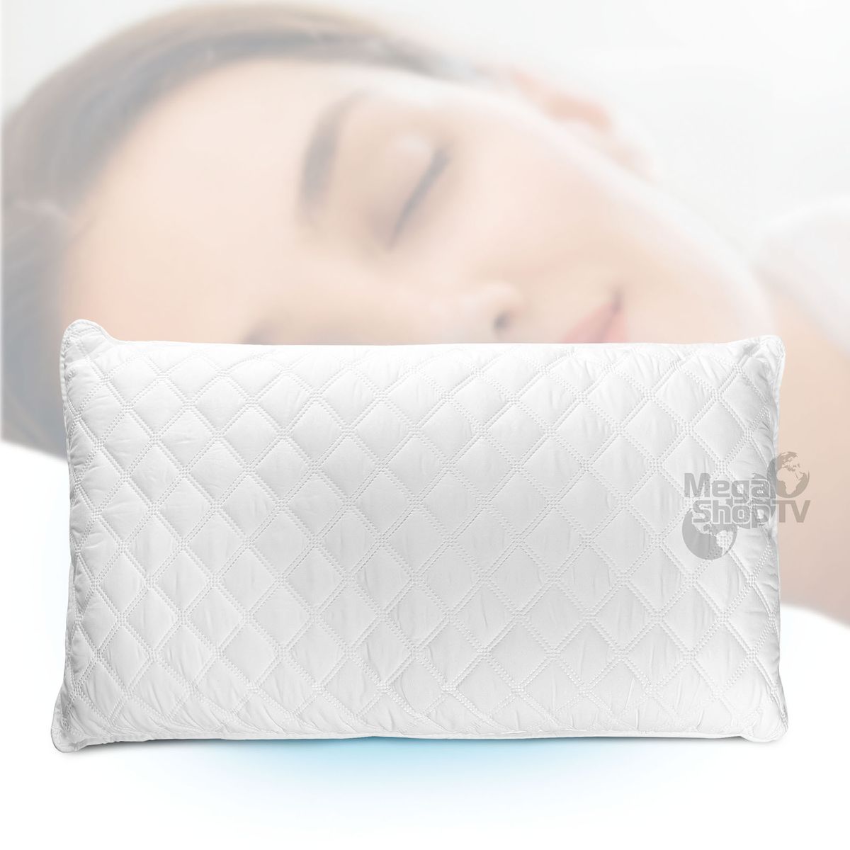 ENERGY PLUS - Almohada larga Ultrasonido Fibra Silicon con Protector 50x90cm