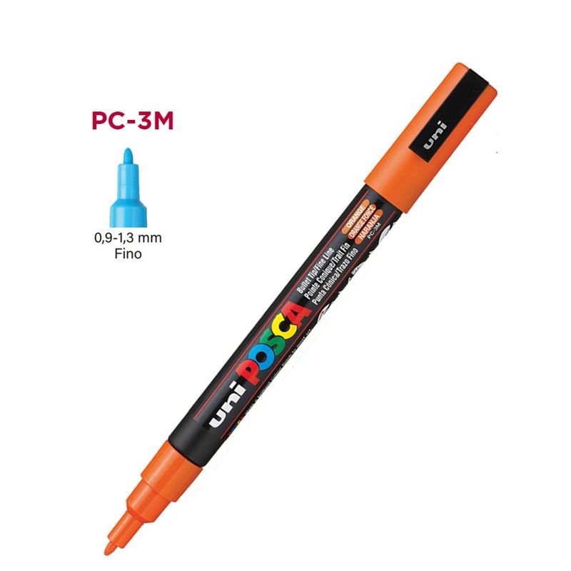 POSCA - Marcador Gráfico Posca De Vinilo Punta Pc-3m Color Naranja