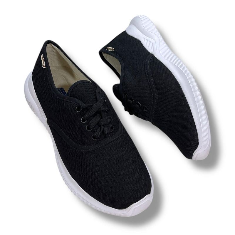 XIAN SHOES - Tenis UltraLiviano hombre negro total