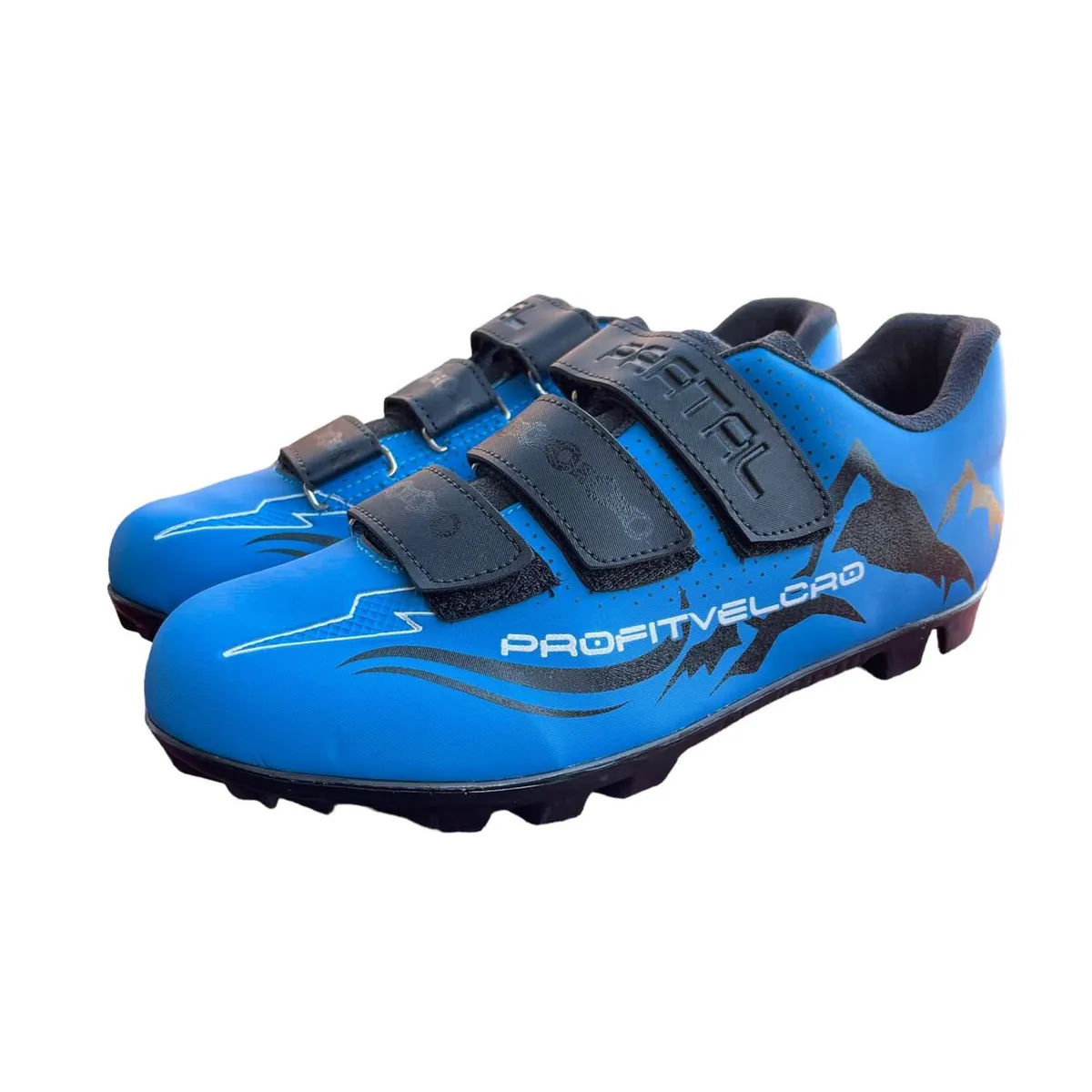 PAATAL - ZAPATILLAS DE CICLISMO MTB PROFIT VELCRO FORTE AMARILLO NEON PAATAL