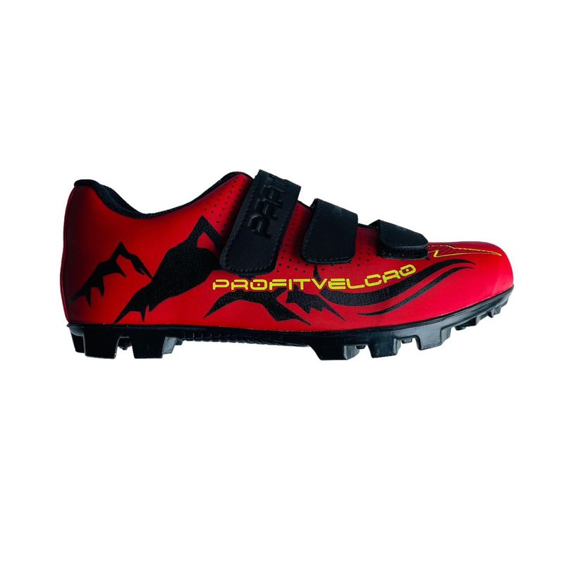 PAATAL - ZAPATILLAS DE CICLISMO MTB PROFIT VELCRO FORTE AMARILLO NEON PAATAL