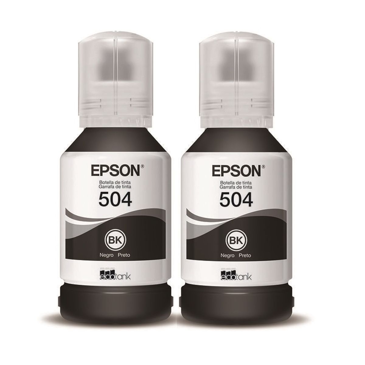 EPSON - Tinta epson 504 negro impresoras l4150 l4160 l6161 l6171 l6191 kit x 2