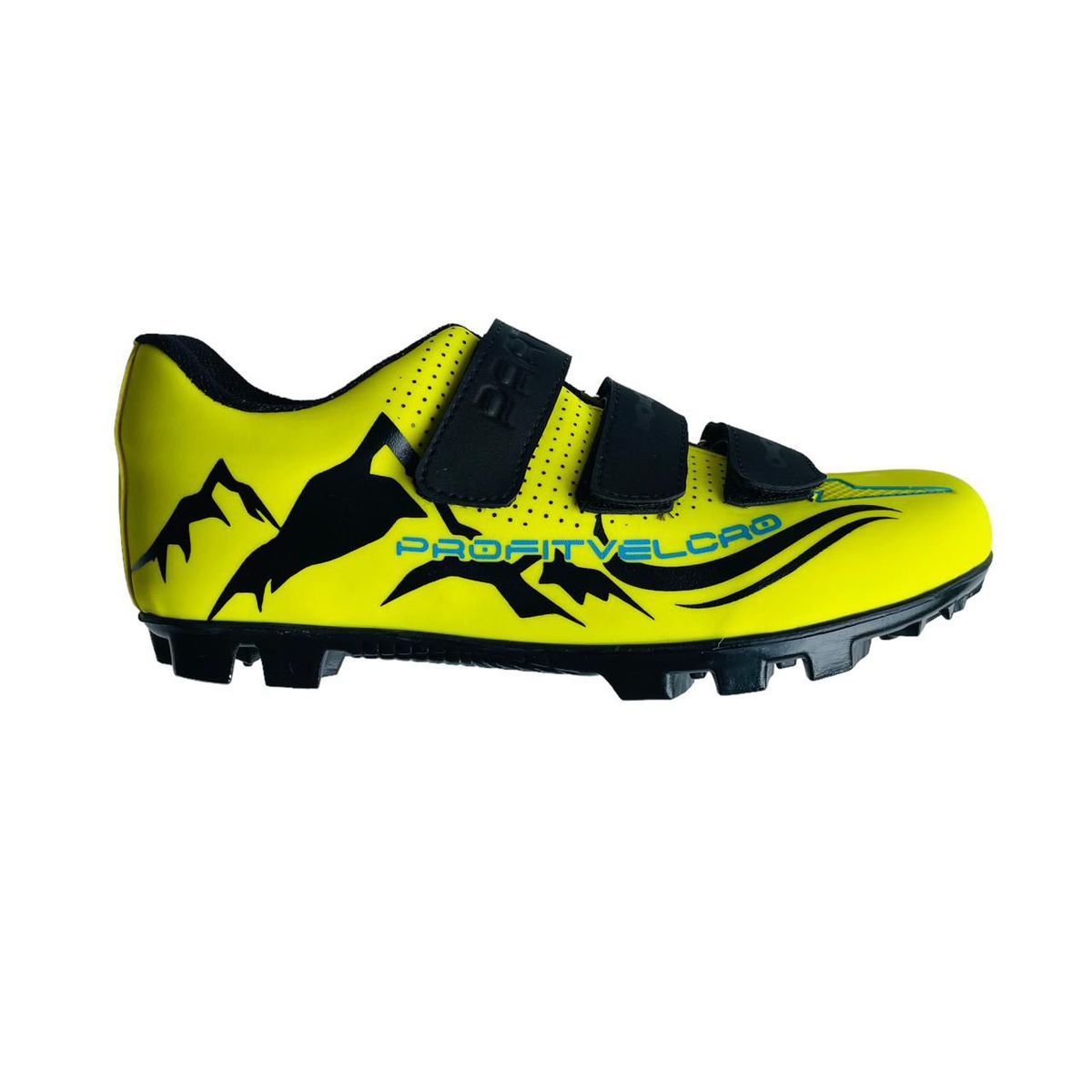 PAATAL - ZAPATILLAS DE CICLISMO MTB PROFIT VELCRO FORTE AMARILLO NEON PAATAL