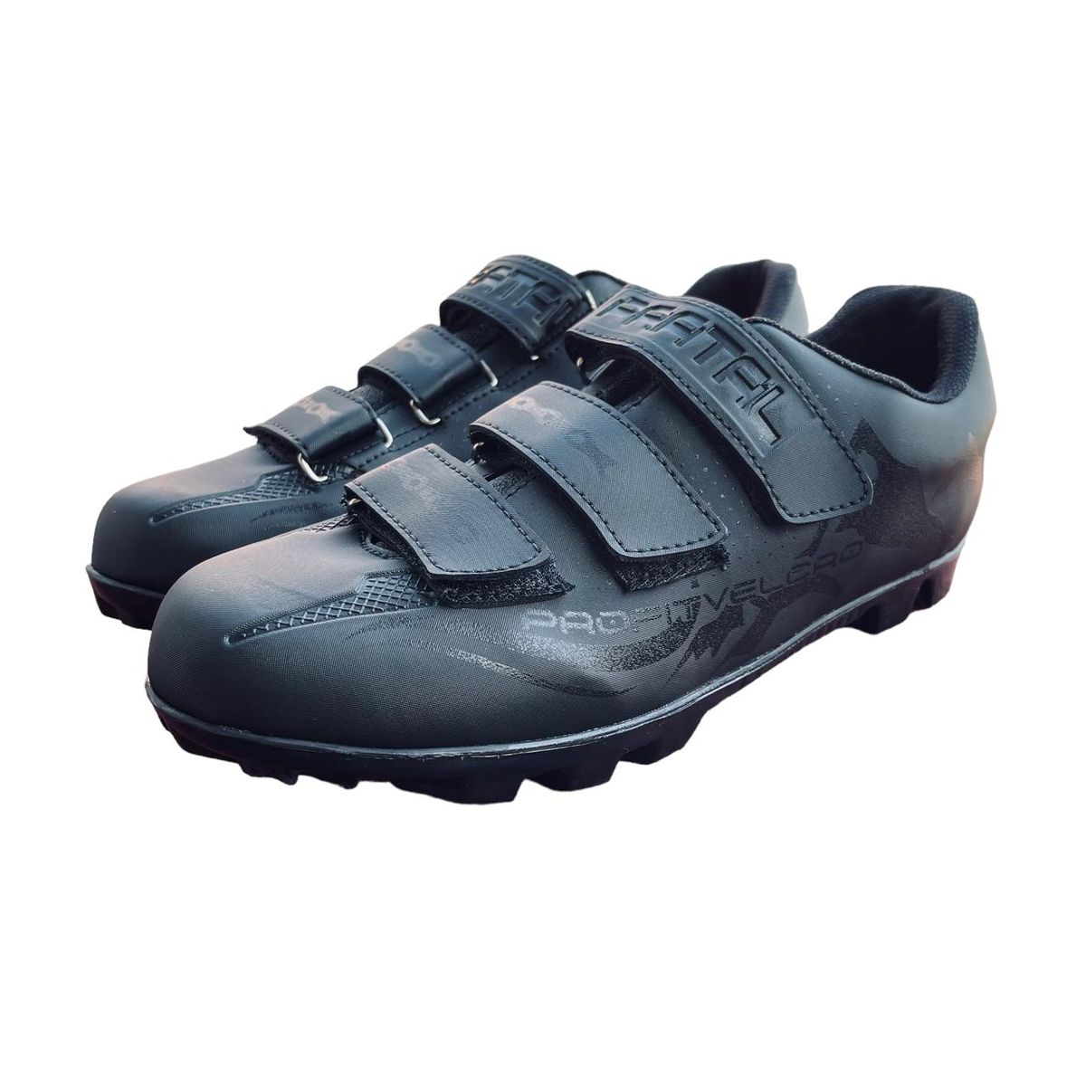 PAATAL - ZAPATILLAS DE CICLISMO MTB PROFIT VELCRO FORTE AMARILLO NEON PAATAL