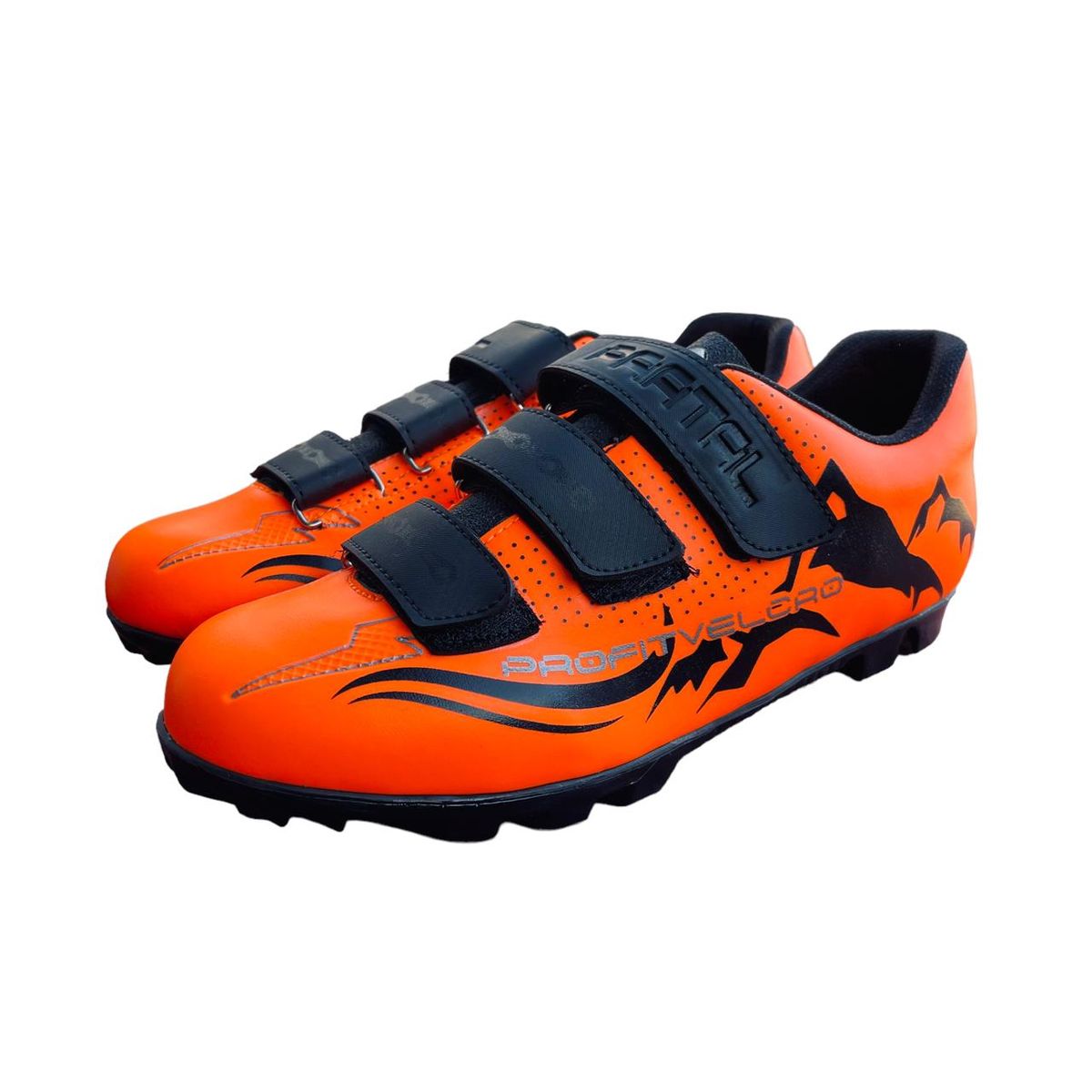 PAATAL - ZAPATILLAS DE CICLISMO MTB PROFIT VELCRO FORTE AMARILLO NEON PAATAL