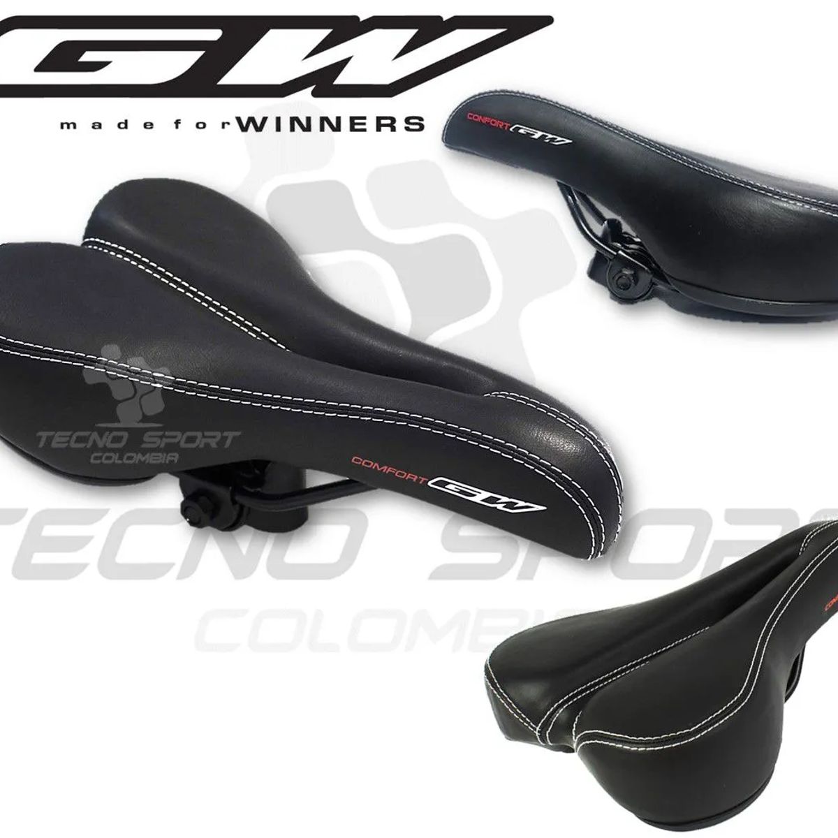 GW - Sillin Bicicleta Gw Comfort Elastomeros Mtb Galapago