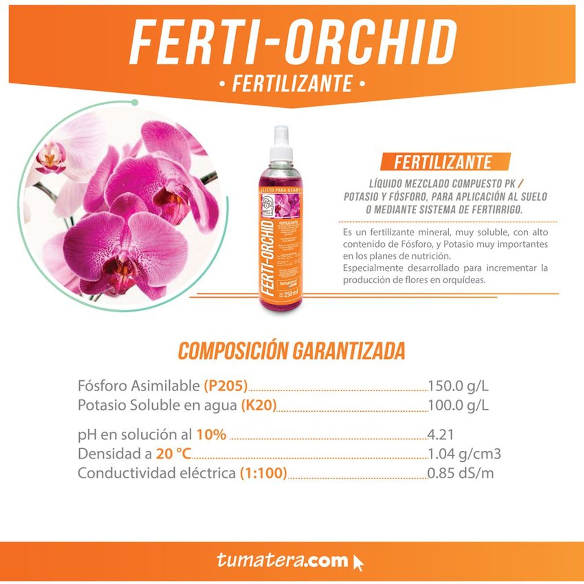 TUMATERA - Fertilizante Orquídea x 250 ml