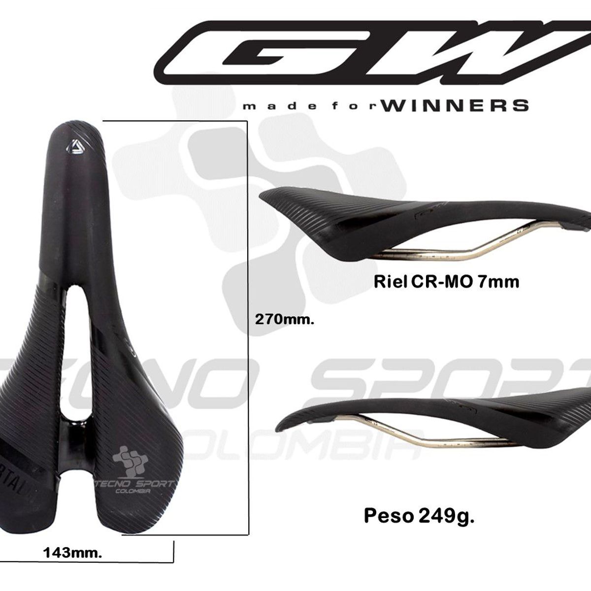 GW - Sillin Bicicleta Gw Bartelli Antiprostatico Mtb Ruta Galapag