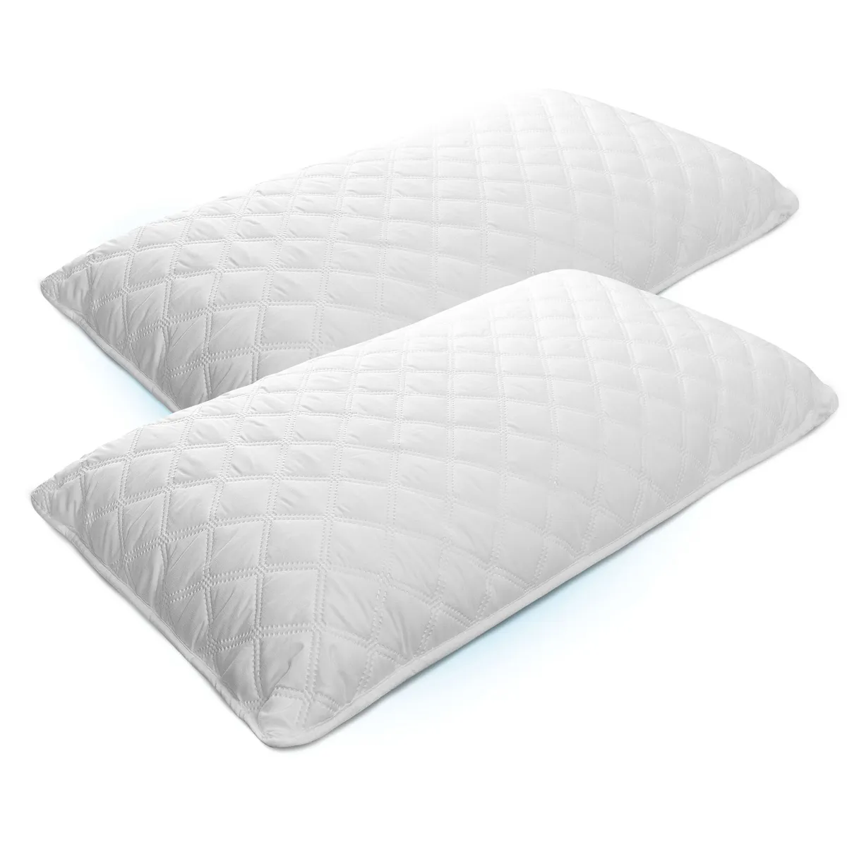 ENERGY PLUS - Set x 2 Almohadas largas Ultrasonido Fibra Silicon 50x90 cm