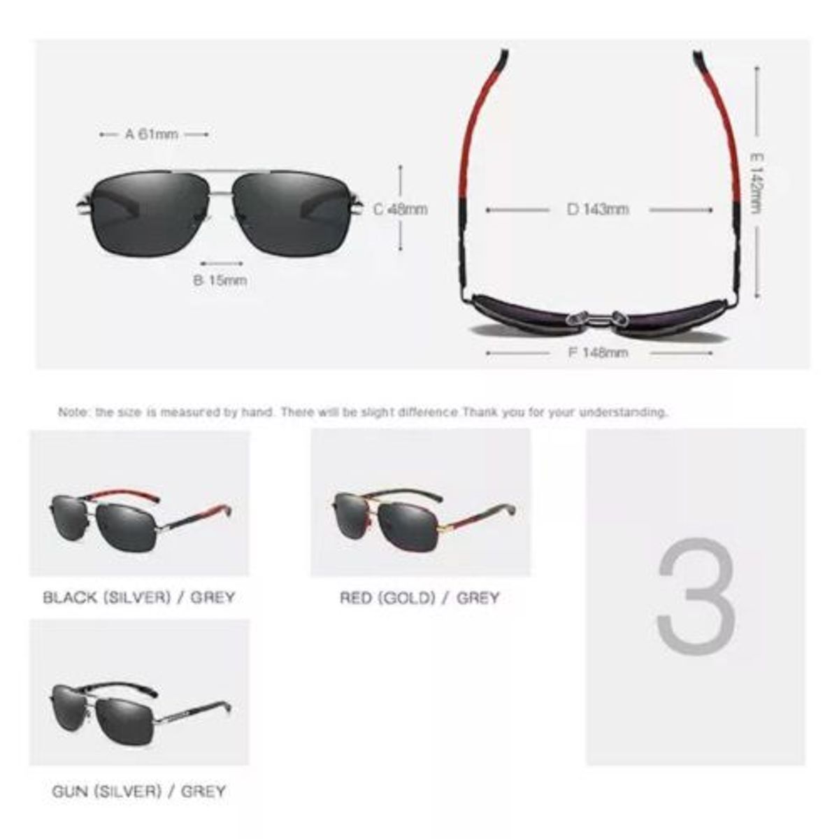 UBMD - Gafas Lentes Sol Polarizados UV400 Conduccion 8724.