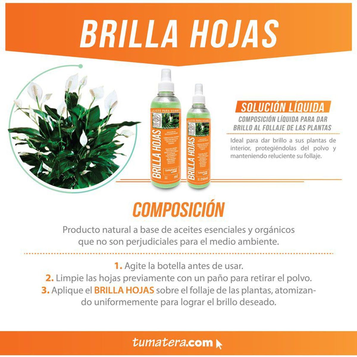 TUMATERA - Brilla hojas x 250 ml