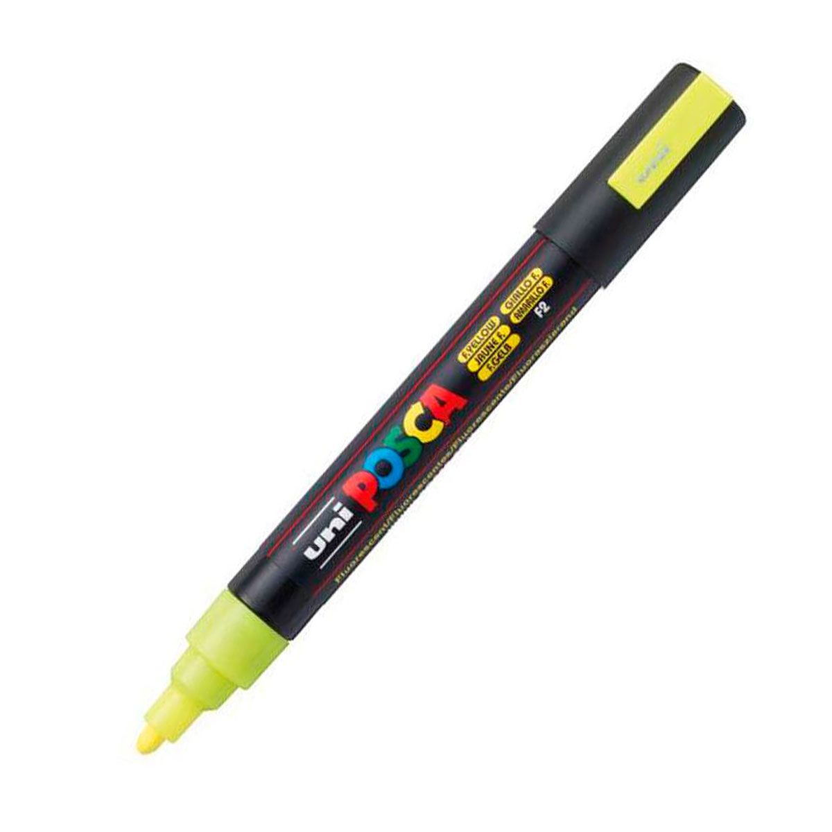 POSCA - Marcador Gráfico De Vinilo Posca Pc-5m Amarillo Fluorescente