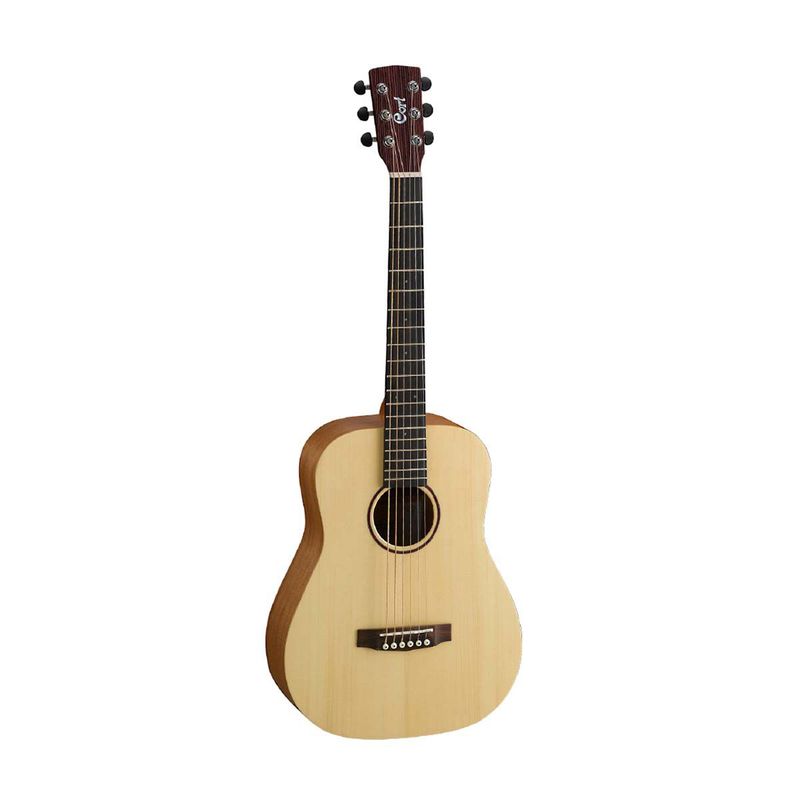 GENERICO - GUITARRA ACUSTICA CORT 34 EARTH MINI PORO ABIERTO NATURAL CON ESTUCHE.
