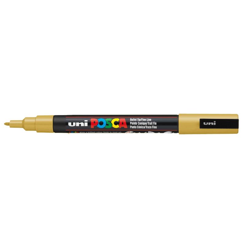 POSCA - Marcador Gráfico De Vinilo Posca Punta Pc-5m Dorado