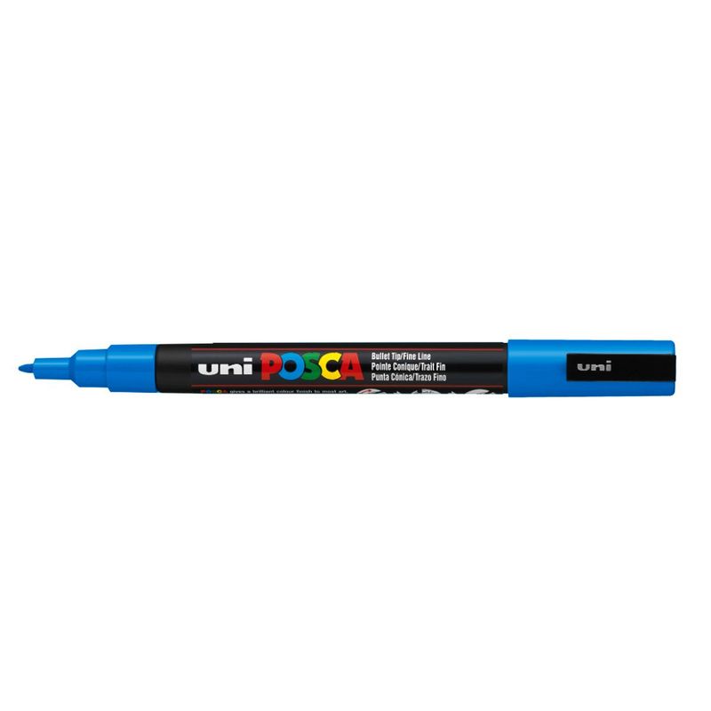 POSCA - Marcador Gráfico De Vinilo Posca Punta Pc-5m Azul