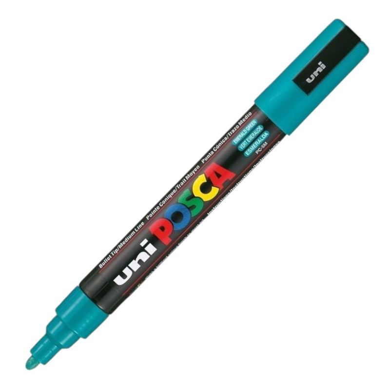 POSCA - Marcador Gráfico De Vinilo Posca Pc-5m Verde Esmeralda