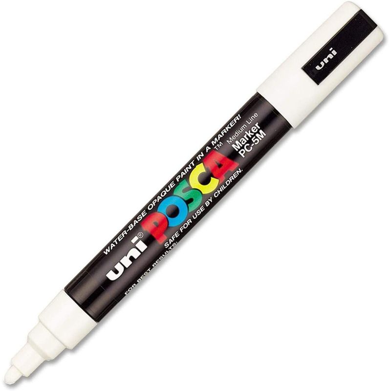 POSCA - Marcador Gráfico De Vinilo Posca Pc-5m Color Blanco