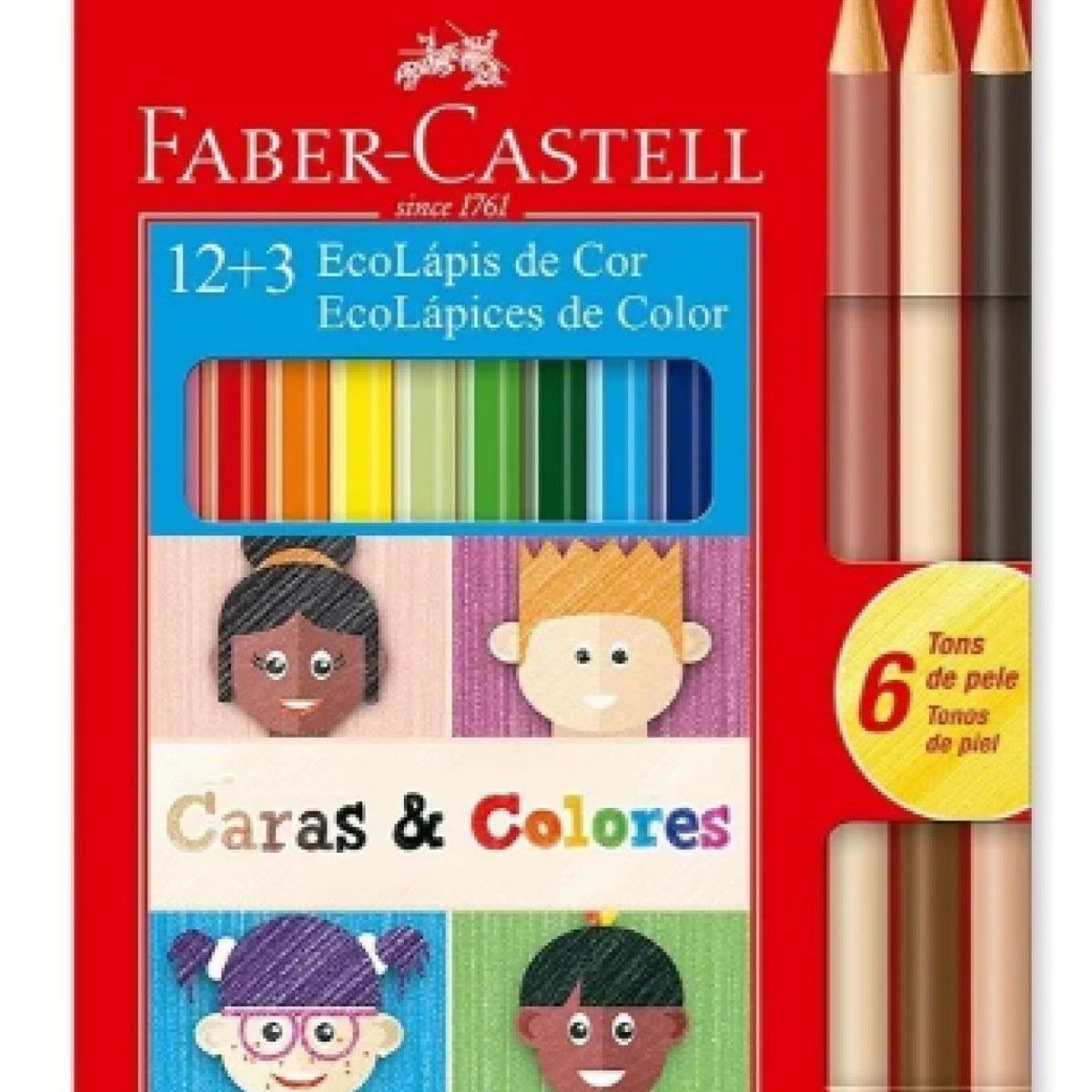 FABER CASTELL - Colores Triang. Caras Y Colores X 15 Faber Castell