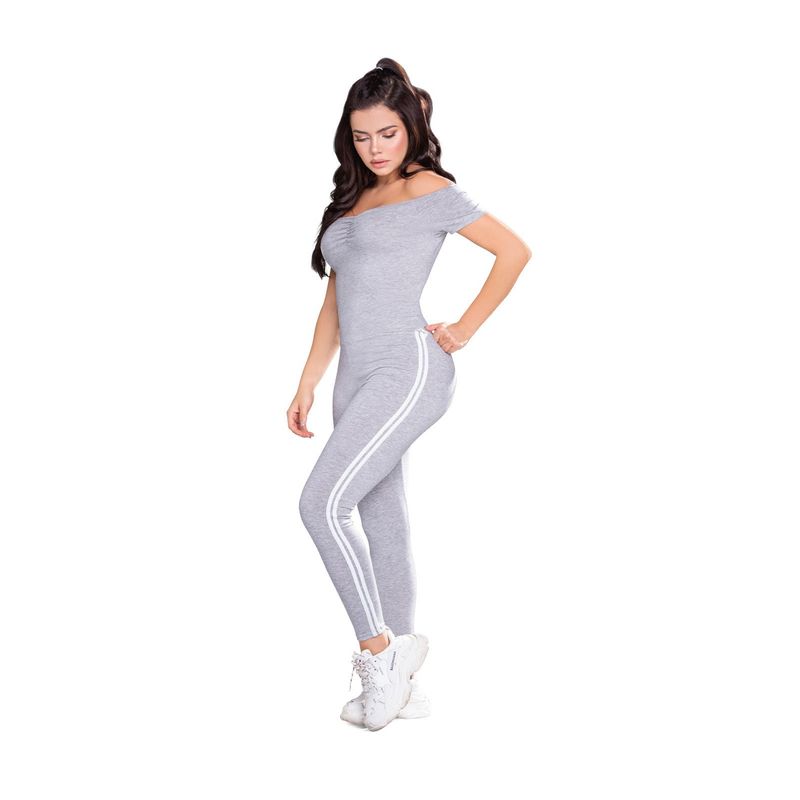MARKETING PERSONAL - Enterizo Largo Para Mujer Gris Jaspe MP