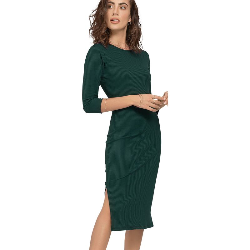 RUTTA - Vestido Largo Para Mujer Verde Botella Rutta