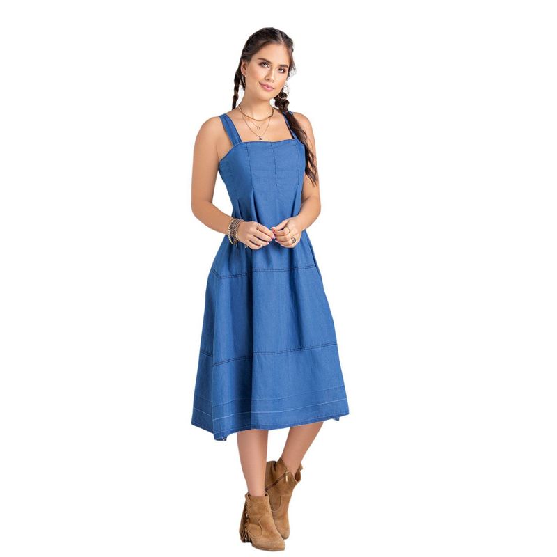 ATYPICAL - Vestido Juvenil Femenino Azul Medio Atypical