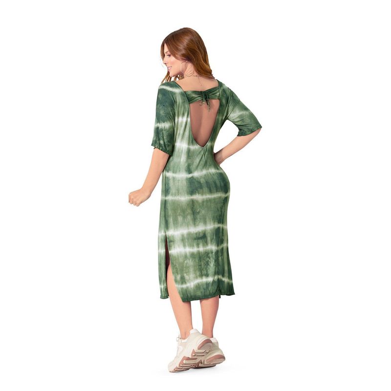 ATYPICAL - Vestido Largo Juvenil Femenino Verde Botella Atypical