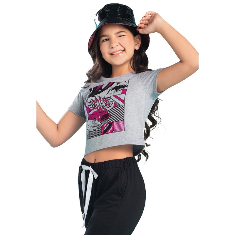 MARKETING PERSONAL - Blusa Infantil Femenino Gris Jaspe Marketing Personal