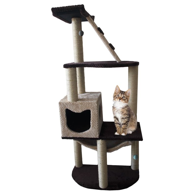 MAOS - GIMNASIO PARA GATO PESCADO  CAFE BEIGE