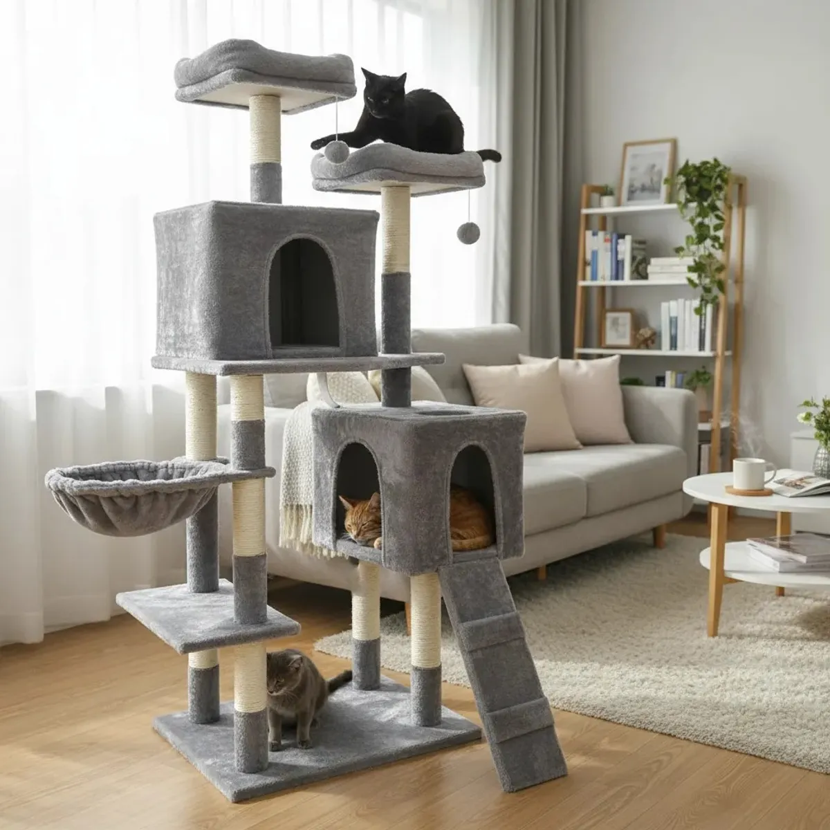 WOOD PETS - Maos Pets Gimnasio Torre Rascadora Para Gatos - Obsequio