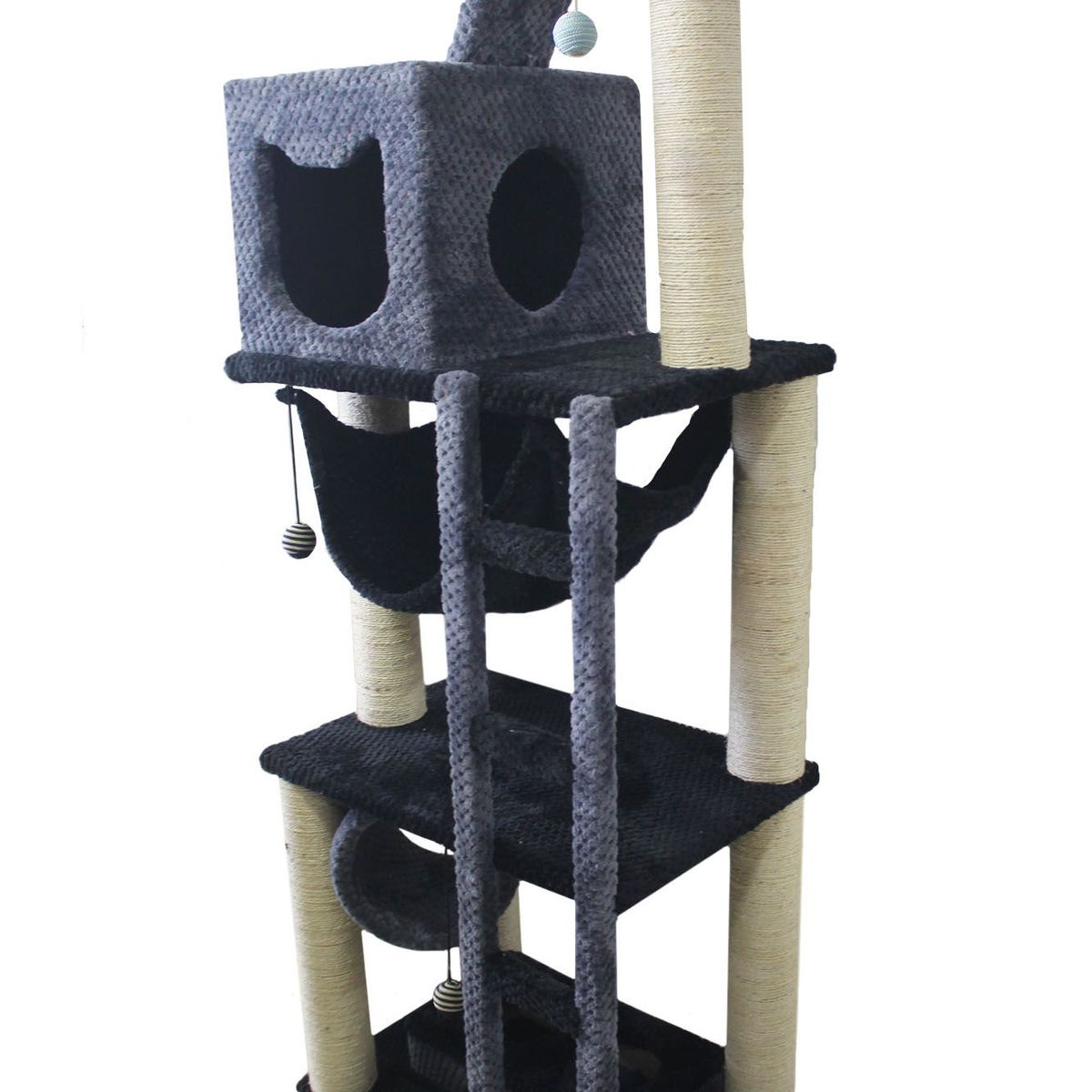 MAOS - GIMNASIO PARA GATO ESCALERA LARGA- NEGRO PETROLEO