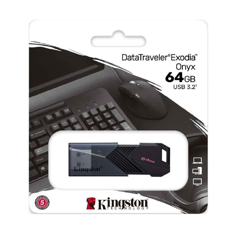 KINGSTON - Memoria USB Kingston DataTraveler Exodia Onyx 64GB.