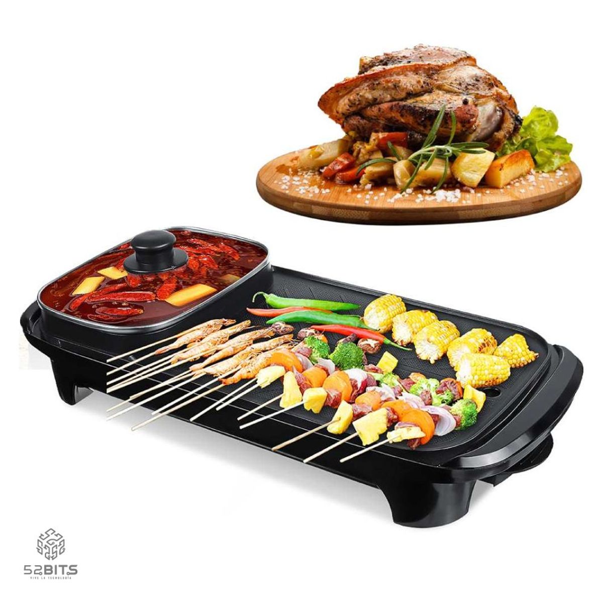 ONE PIXEL - Plancha Asador Electrico Antiadherente Parrilla ONE PIXEL