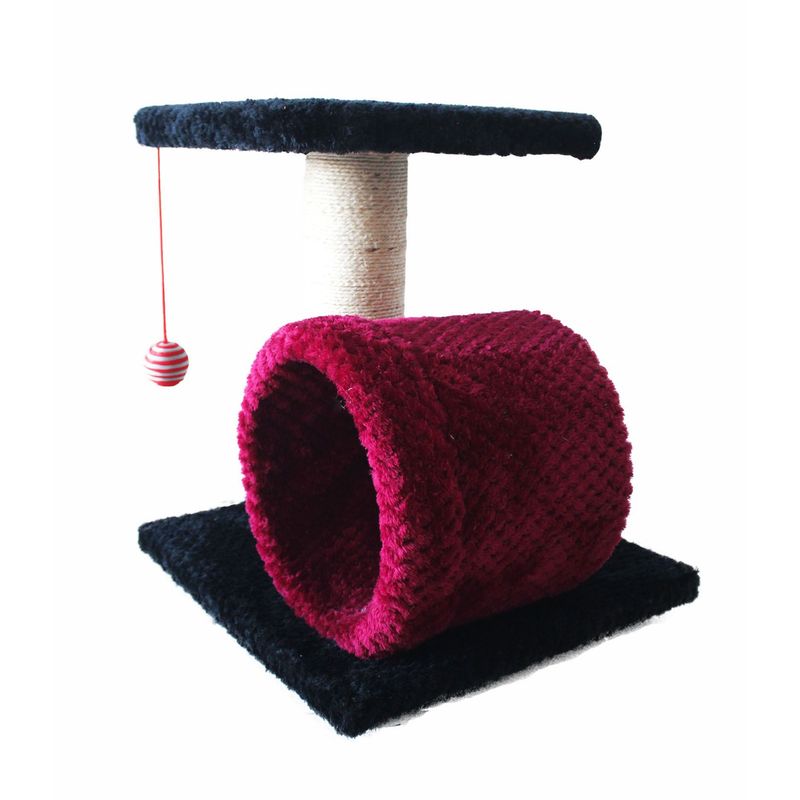 MAOS - RASCADOR GATO TUNEL- NEGRO VINOTINTO