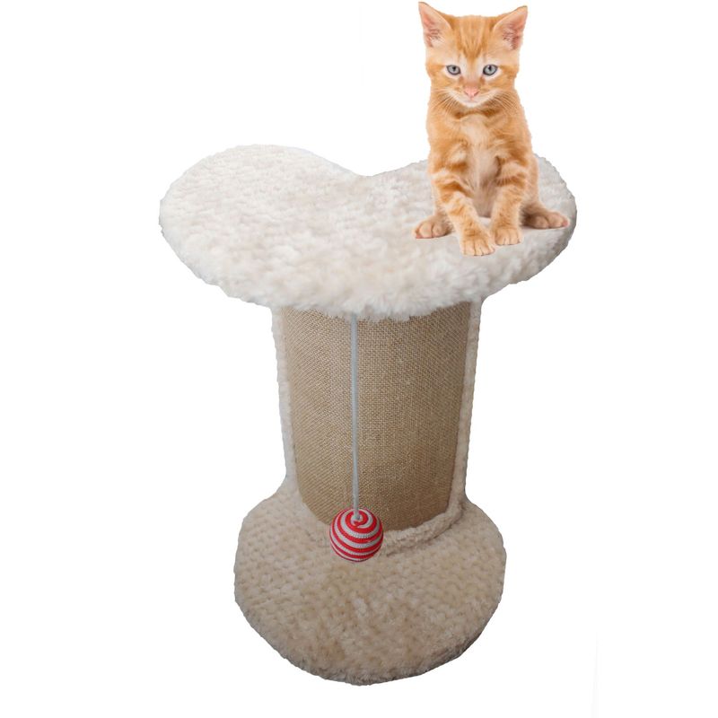 MAOS - RASCADOR ESQUINERO REDONDO BEIGE