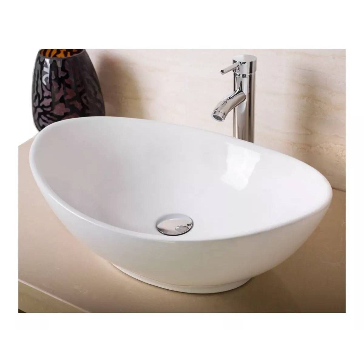 GENERICO - Lavamanos Blanco Canoa Porcelana