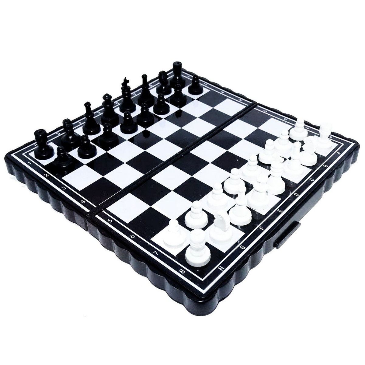 DAYOSHOP - Ajedrez Mini Magnetico Portatil 16 Fichas Negras Y Blancas