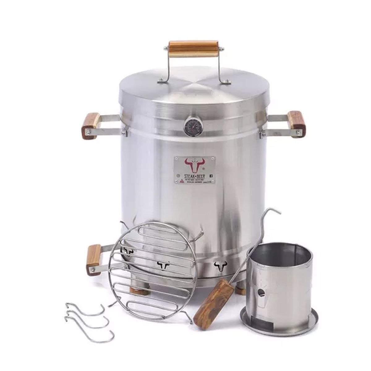 STEAK AND BEER - Barril Asador Mediano Premium  68 cm X 40 cm