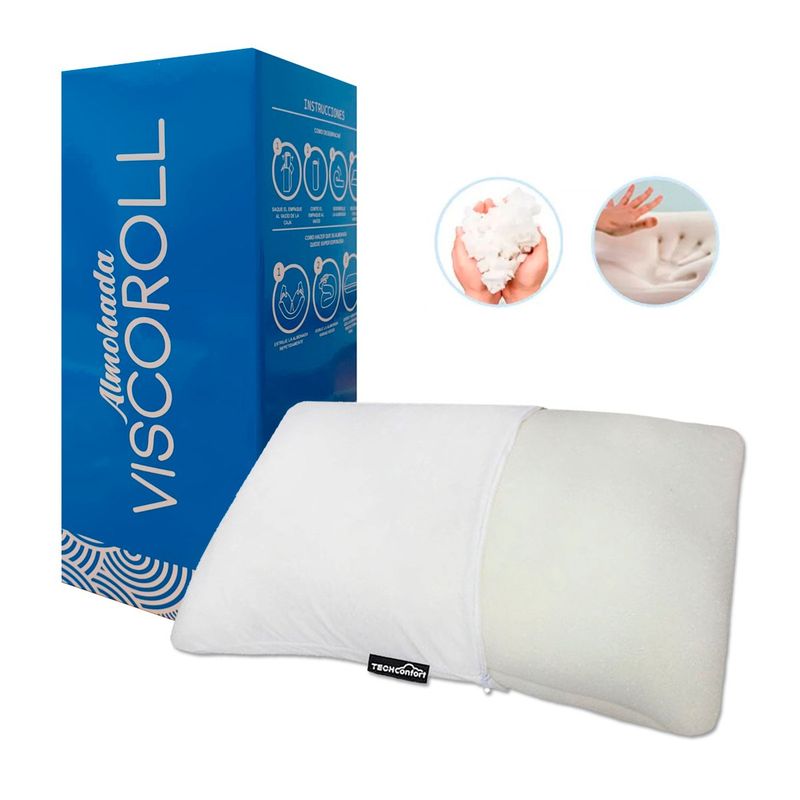 TECHCONFORT - Almohadas en viscoelástica Memory particulado Set x 2 unidades.