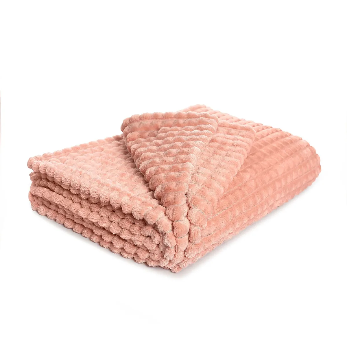 ENERGY PLUS - Manta frazada cobija decorativa sofá o cama suave y de Lujo Rosa