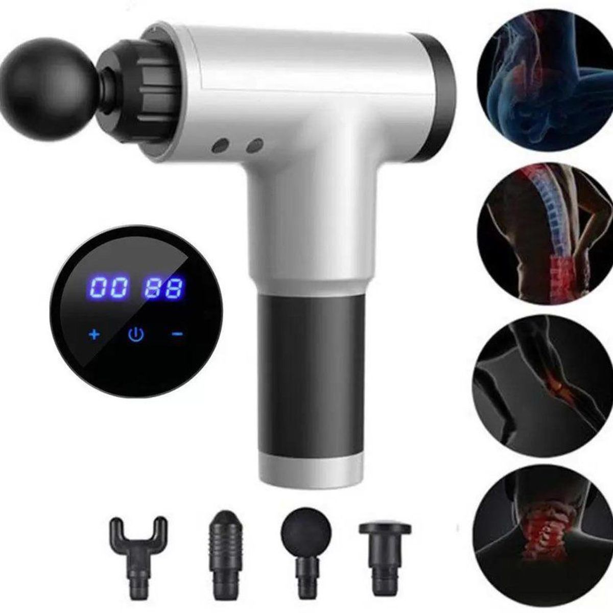 GENERICO - Masajeador Martillo Fascial Gun Muscular Relajante Digital