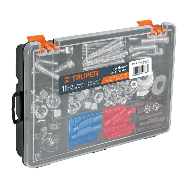 TRUPER - Organizador 9" con 11 compartimentos, Truper
